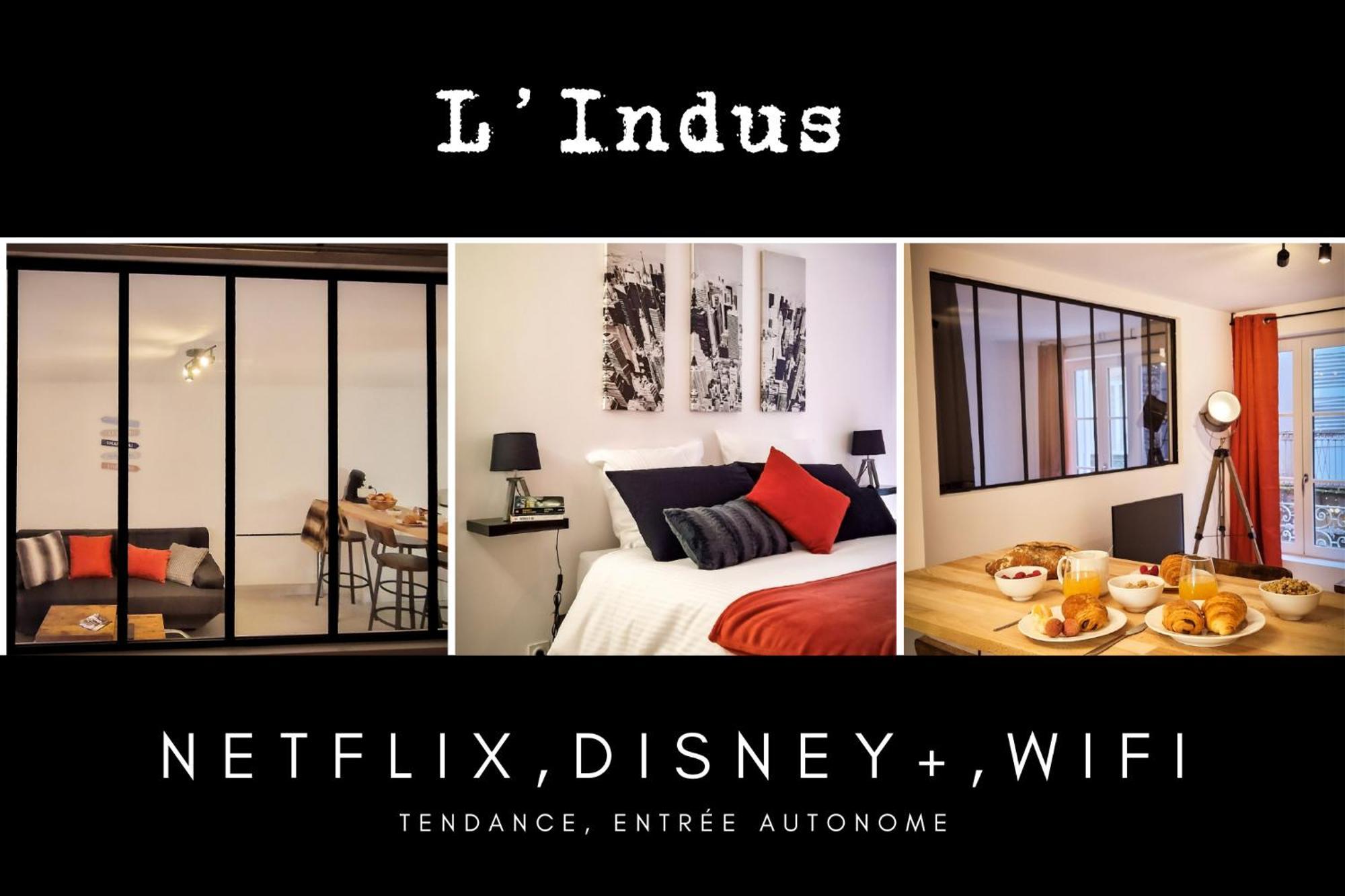 L'Indus 3 Etoiles Wifi, Netflix, Disney, Coeur De Bastide Villefranche-de-Rouergue Esterno foto